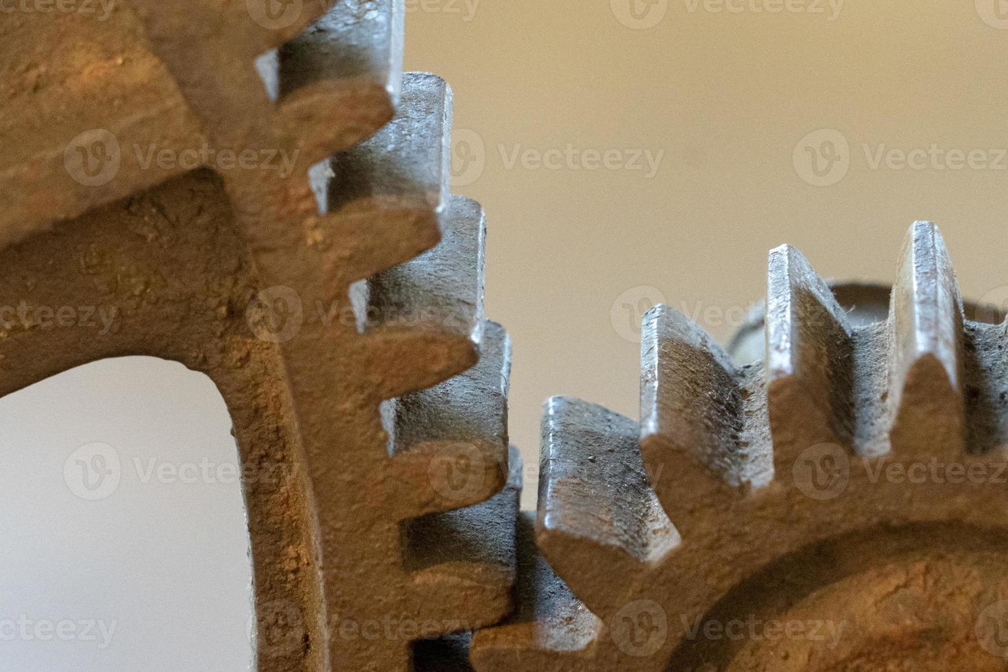 Old giant iron and wood gear photo