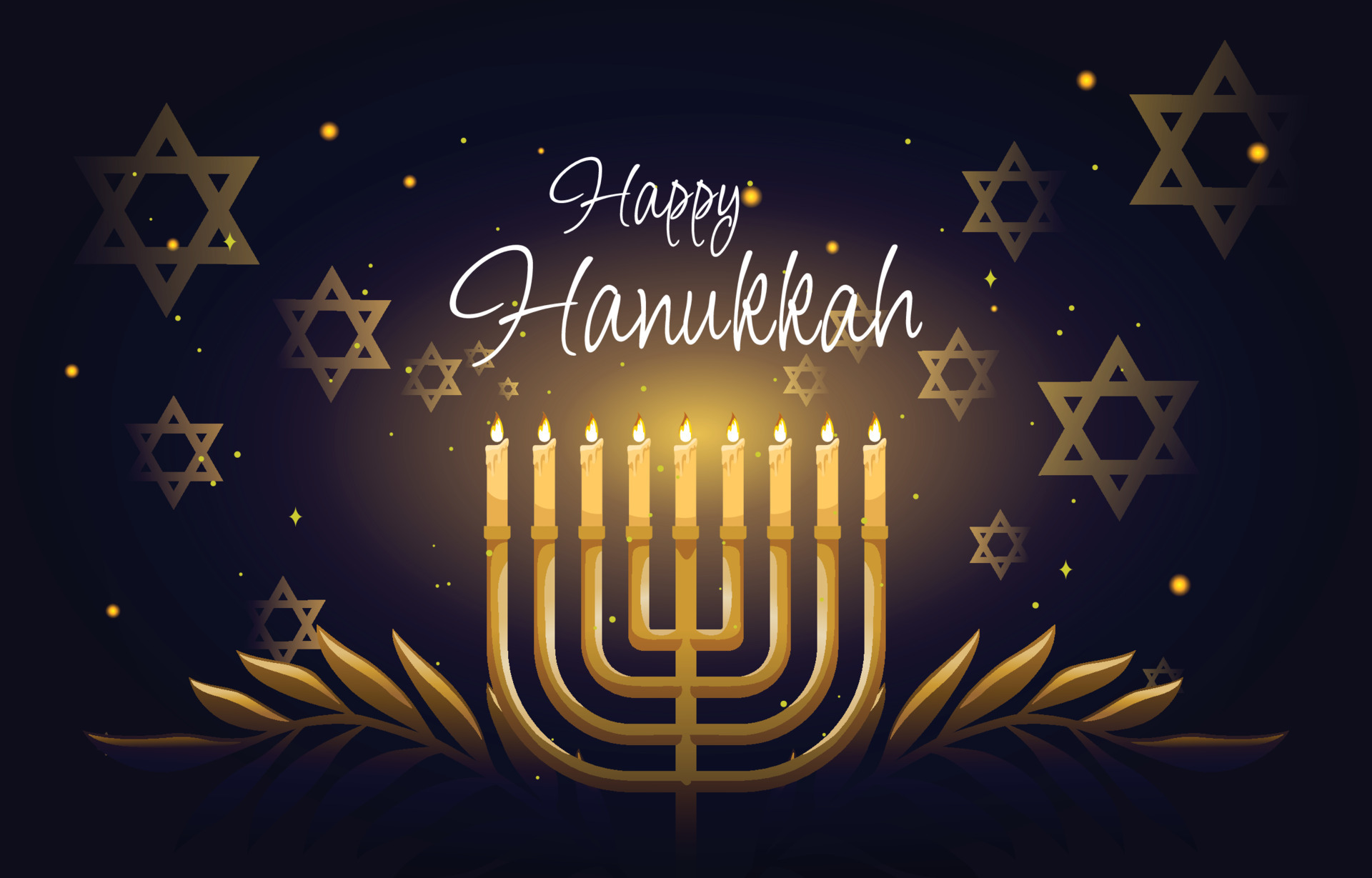 Menorah Light On The Dark Background 17425929 Vector Art at Vecteezy