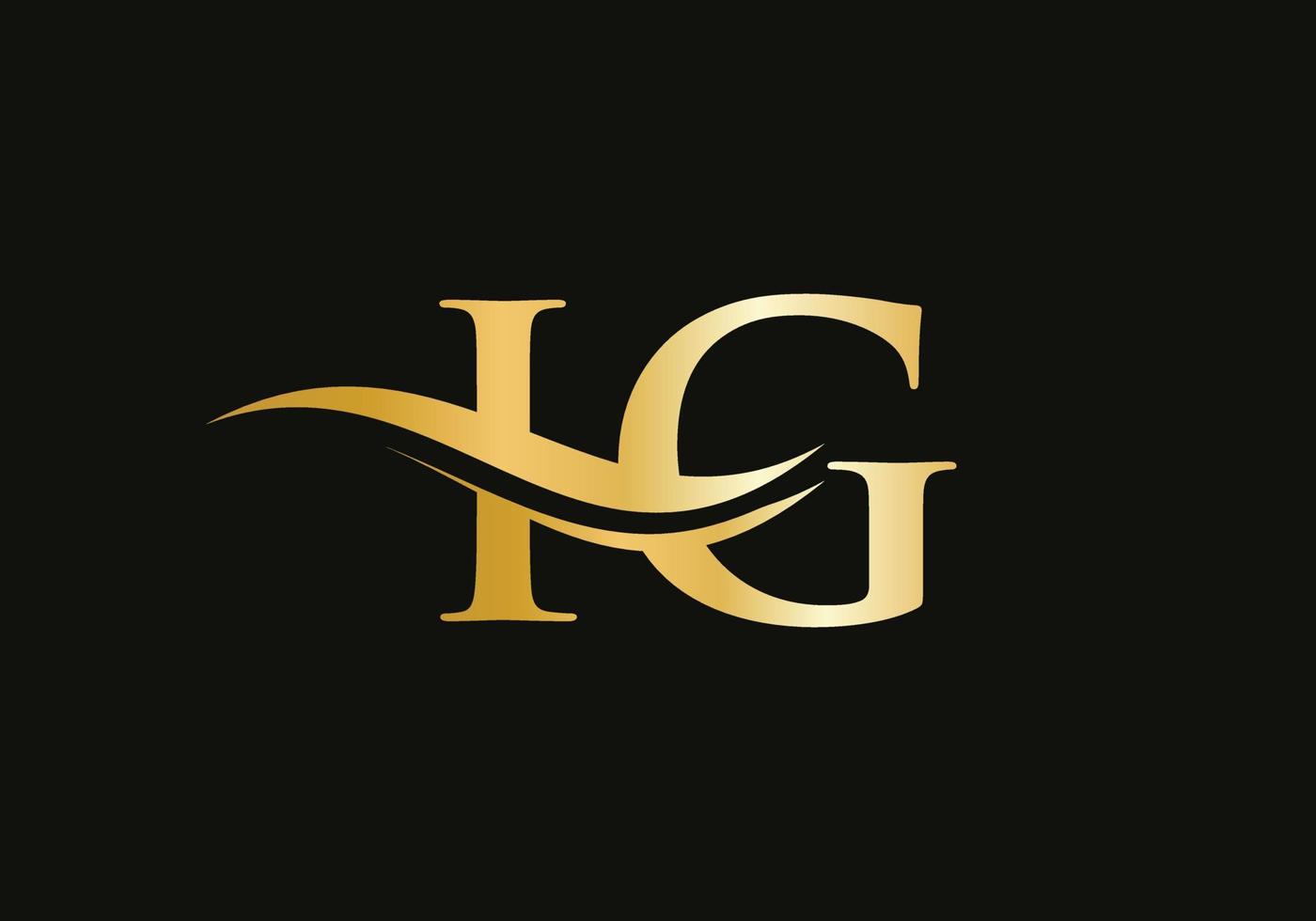 Initial linked letter IG logo design. Modern letter IG logo design vector with modern trendy