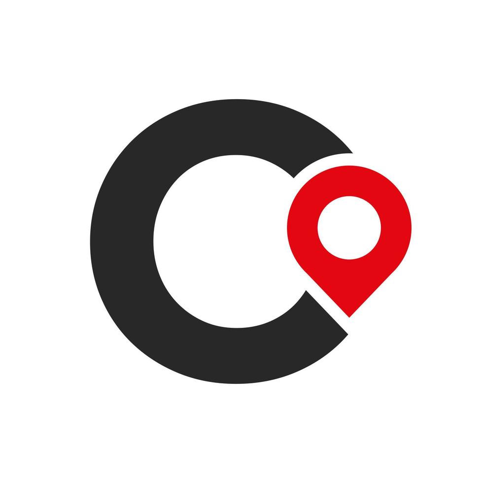 Letter O Location Logo Design Sign. Location Icon Concept With Alphabet For Road Direction Symbol Vector Template