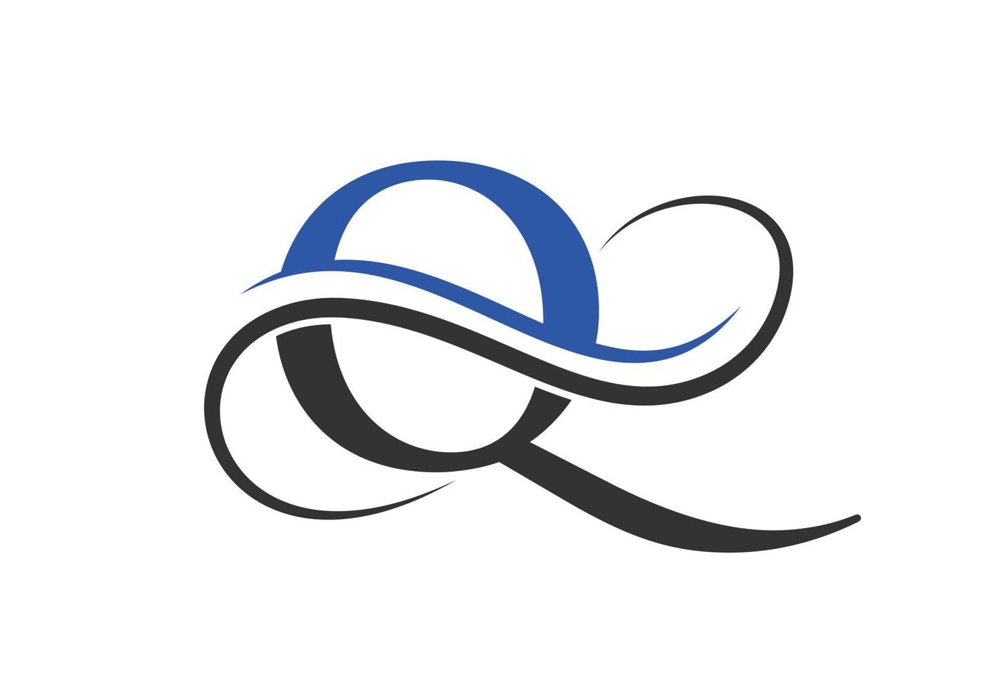 plantilla de diseño de logotipo de letra inicial q vector