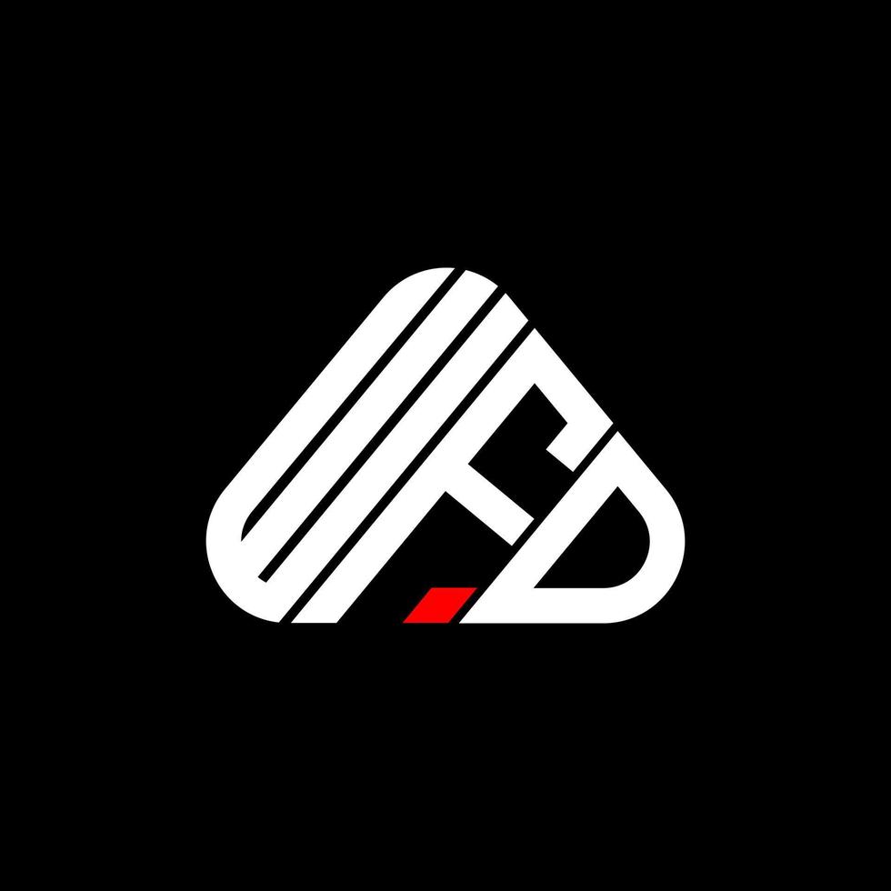 WFD letter logo creative design with vector graphic, WFD simple and modern logo.