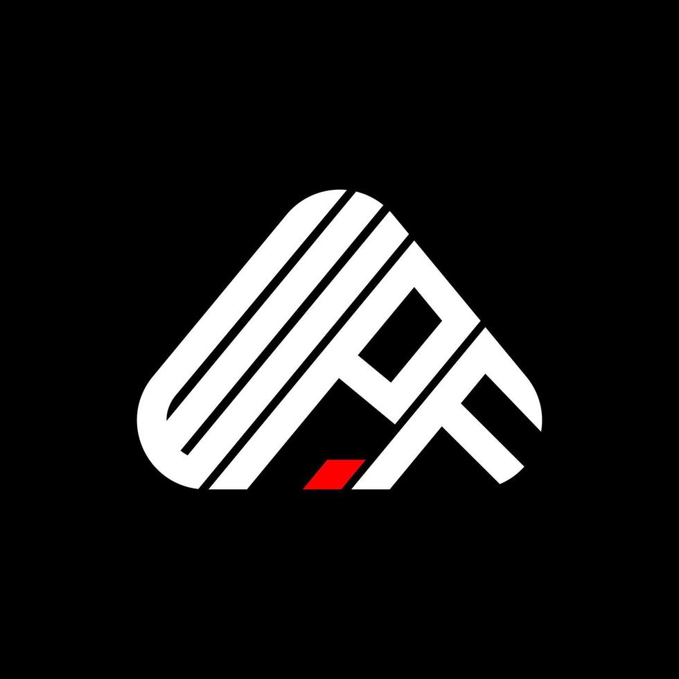 WPF letter logo creative design with vector graphic, WPF simple and modern logo.