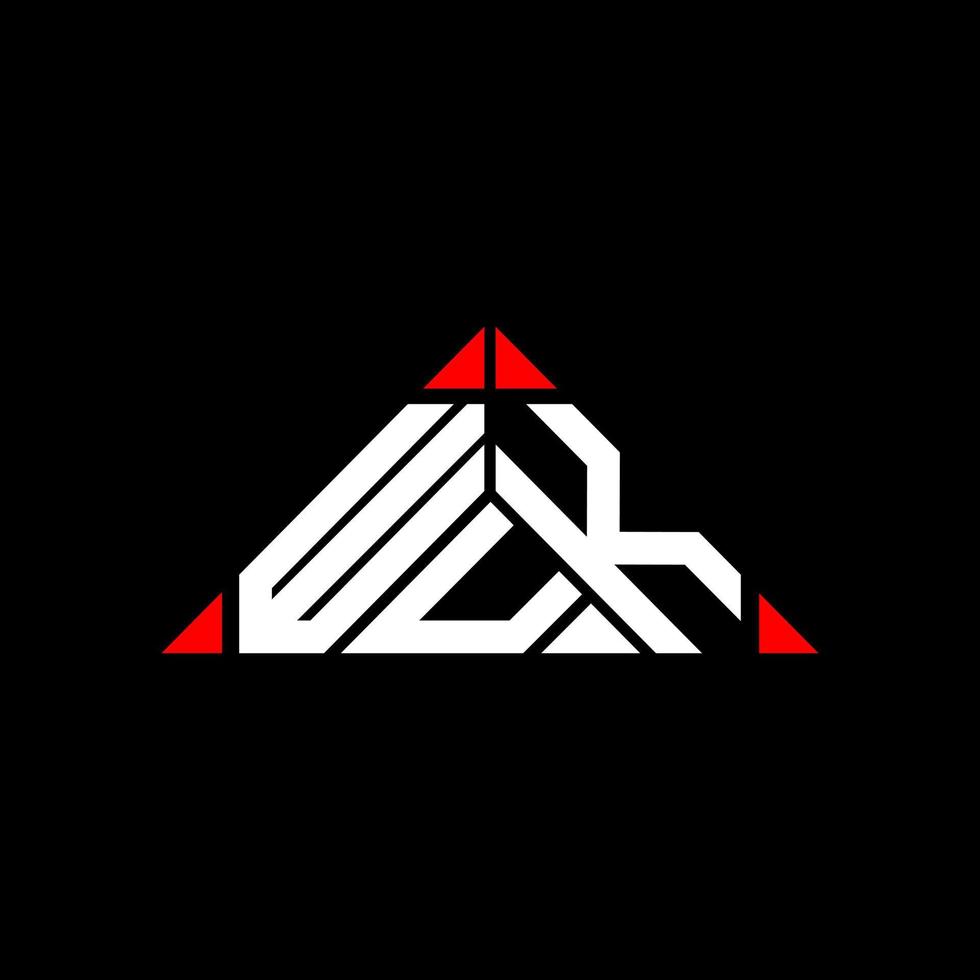 WUK letter logo creative design with vector graphic, WUK simple and modern logo.