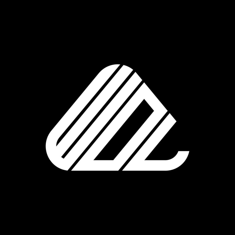 diseño creativo del logotipo de la letra wol con gráfico vectorial, logotipo simple y moderno de wol. vector
