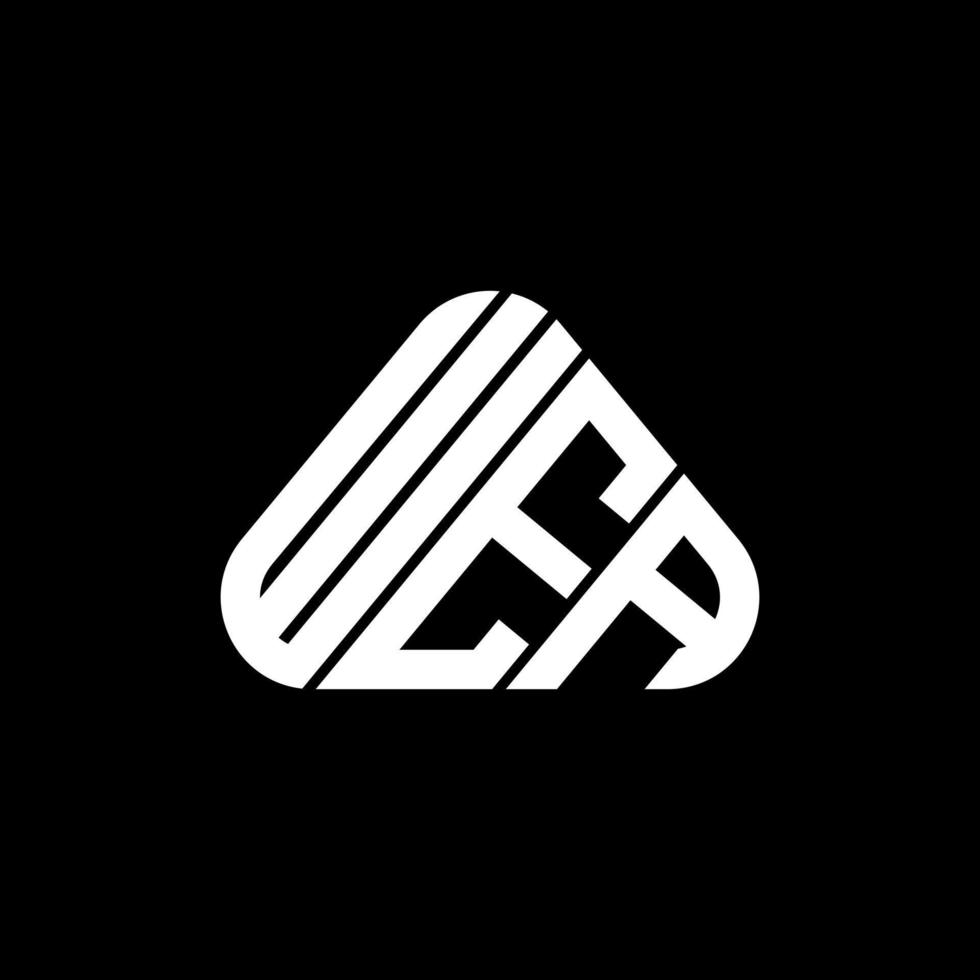 diseño creativo del logotipo de la letra wea con gráfico vectorial, logotipo simple y moderno de wea. vector