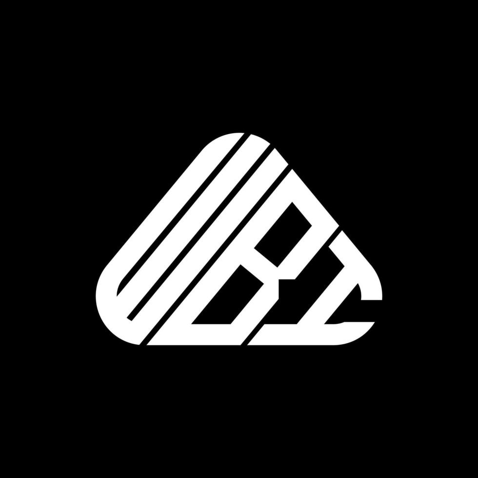 diseño creativo del logotipo de la letra wbi con gráfico vectorial, logotipo simple y moderno de wbi. vector