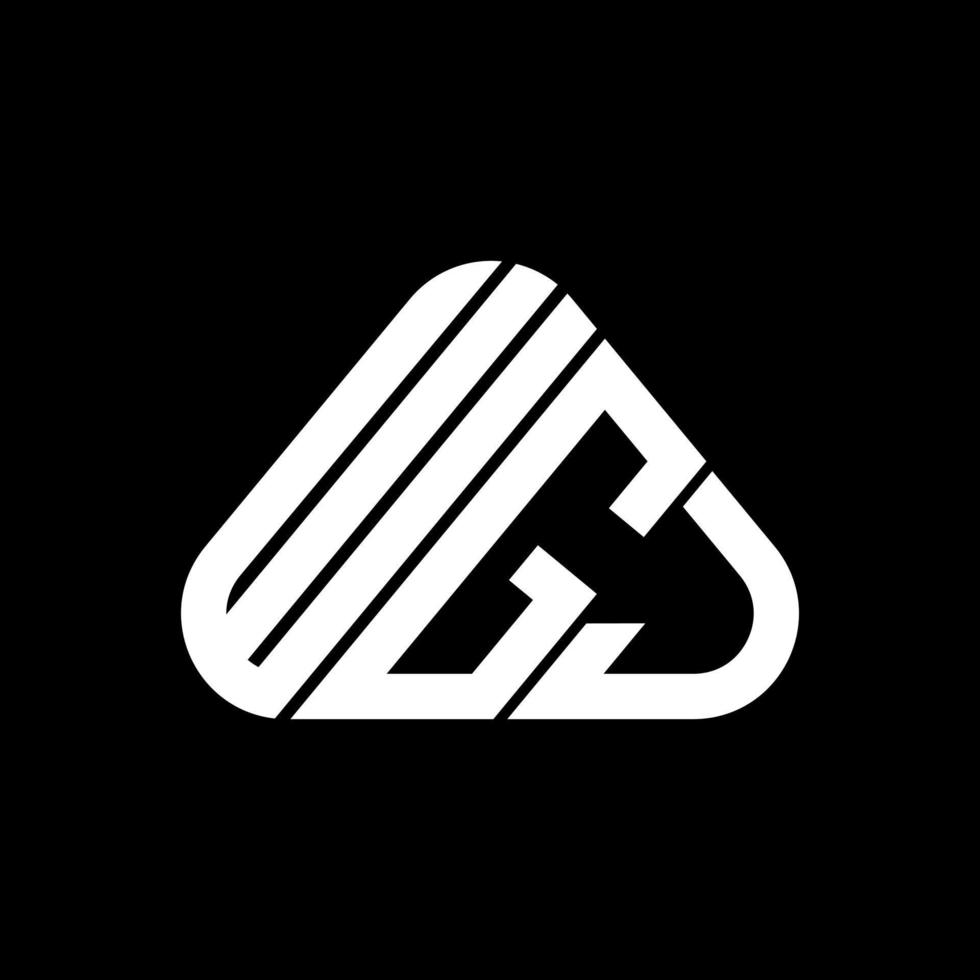 Diseño creativo del logotipo de la letra wgj con gráfico vectorial, logotipo simple y moderno de wgj. vector