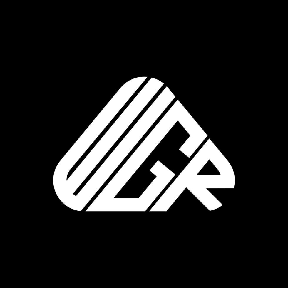 diseño creativo del logotipo de la letra wgr con gráfico vectorial, logotipo simple y moderno de wgr. vector