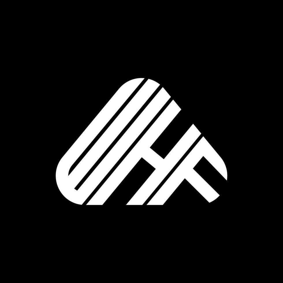 diseño creativo del logotipo de la letra whf con gráfico vectorial, logotipo simple y moderno de whf. vector