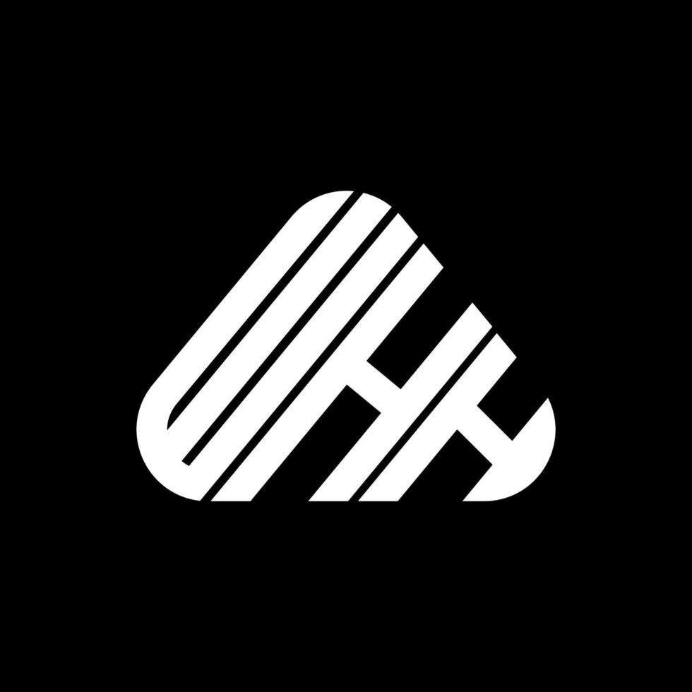 diseño creativo del logotipo de la letra whh con gráfico vectorial, logotipo simple y moderno de whh. vector