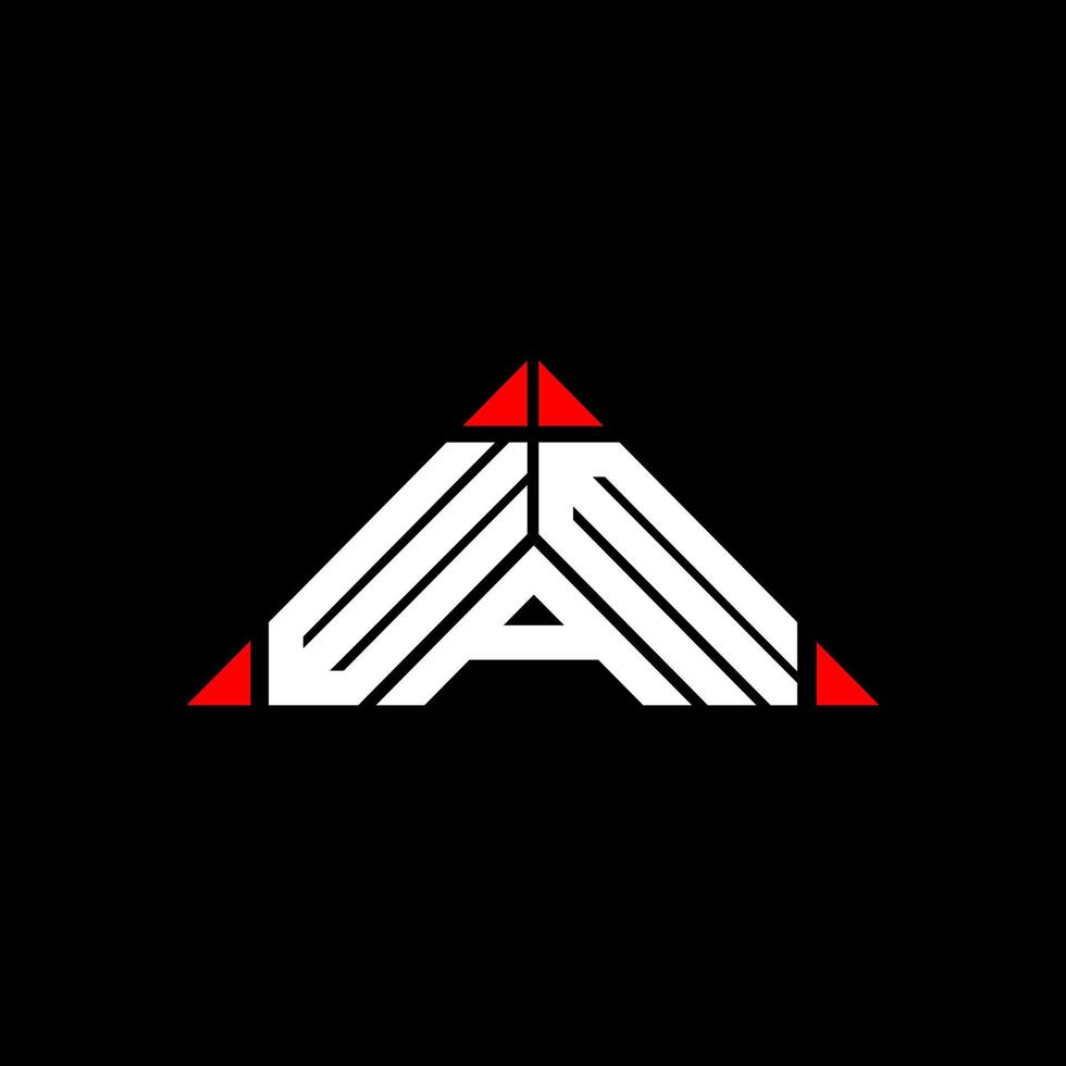 diseño creativo del logotipo de la letra wam con gráfico vectorial, logotipo simple y moderno de wam. vector