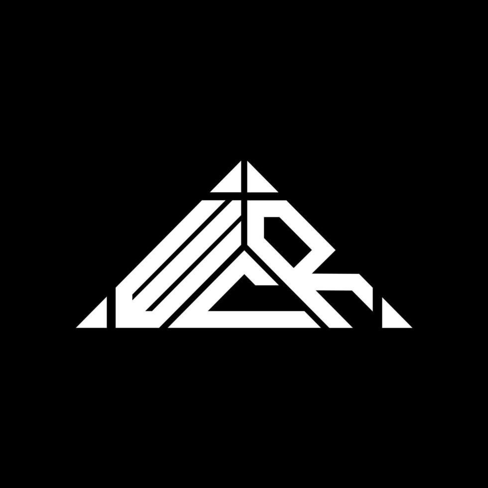 WCR letter logo creative design with vector graphic, WCR simple and