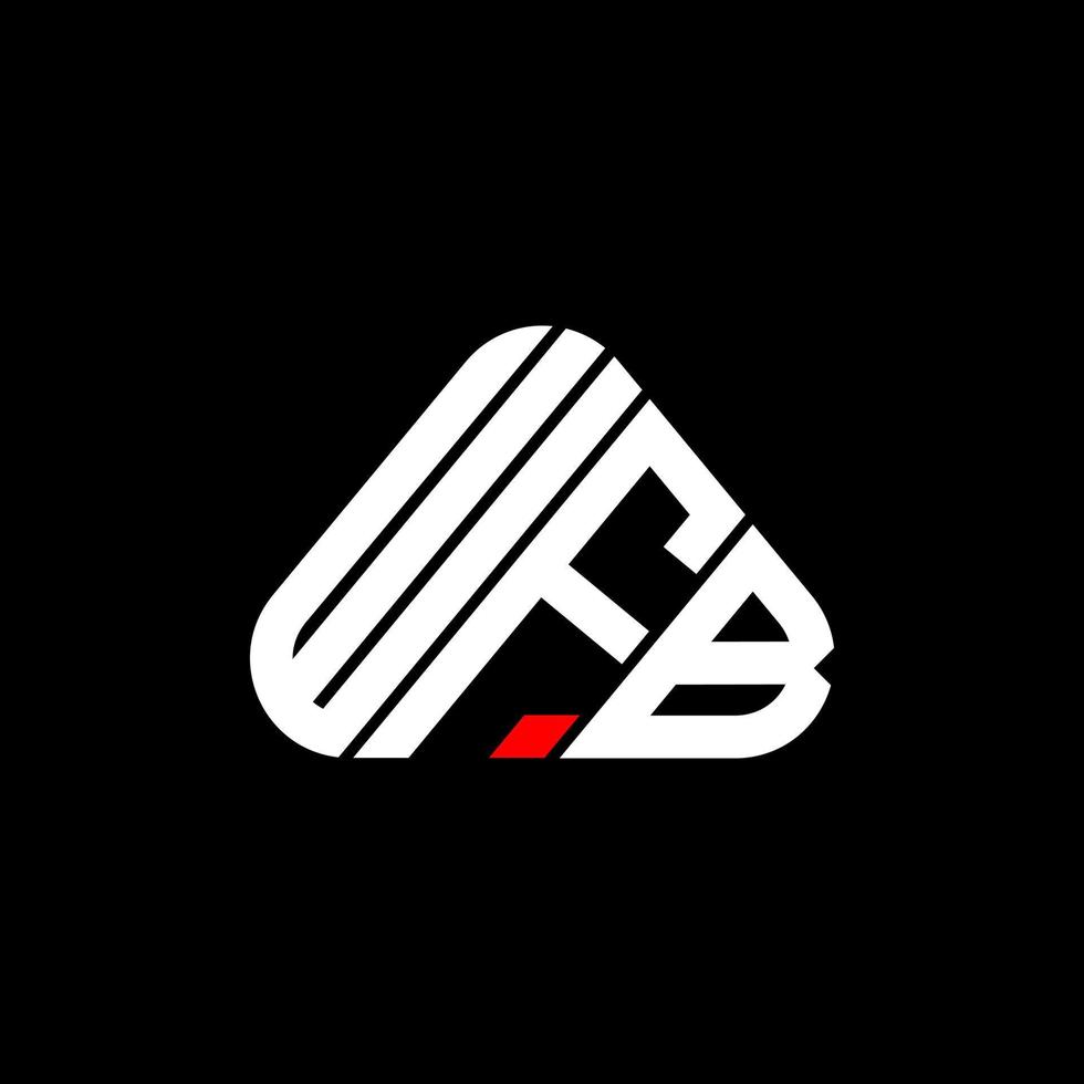 WFB letter logo creative design with vector graphic, WFB simple and modern logo.