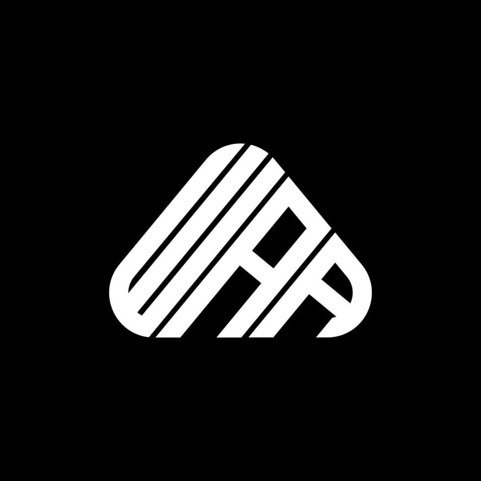 diseño creativo del logotipo de la letra waa con gráfico vectorial, logotipo simple y moderno de waa. vector