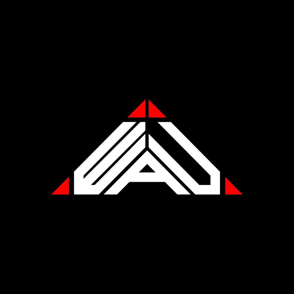 WAU letter logo creative design with vector graphic, WAU simple and modern logo.