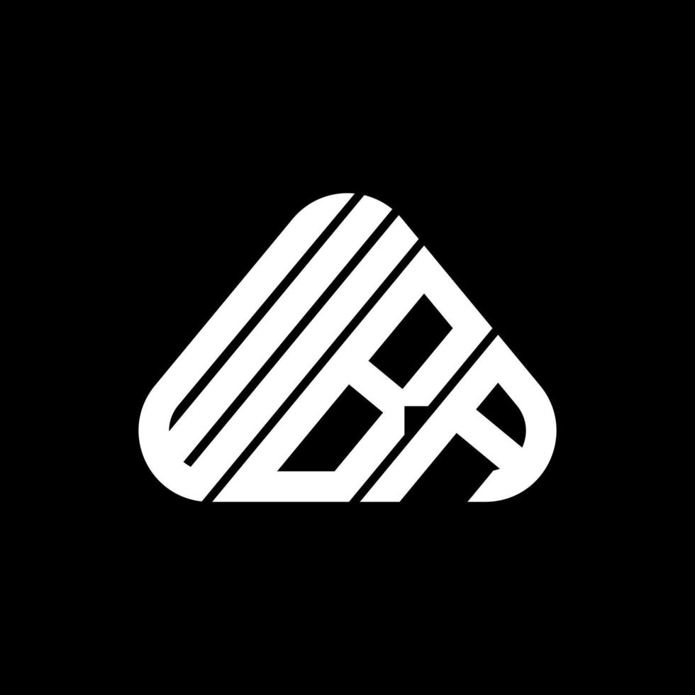 diseño creativo del logotipo de la letra wba con gráfico vectorial, logotipo simple y moderno de wba. vector
