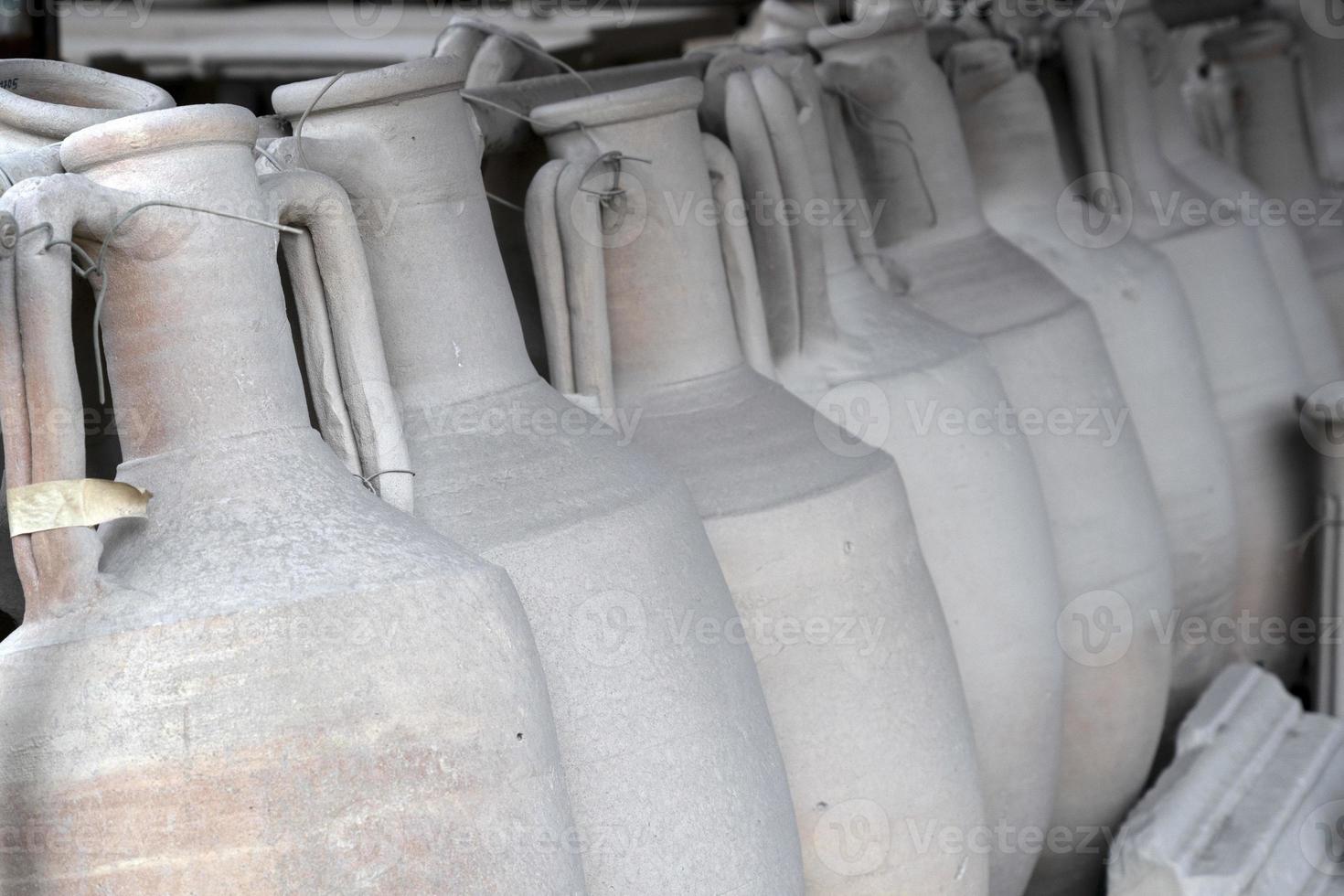 Roman amphora detail close up photo