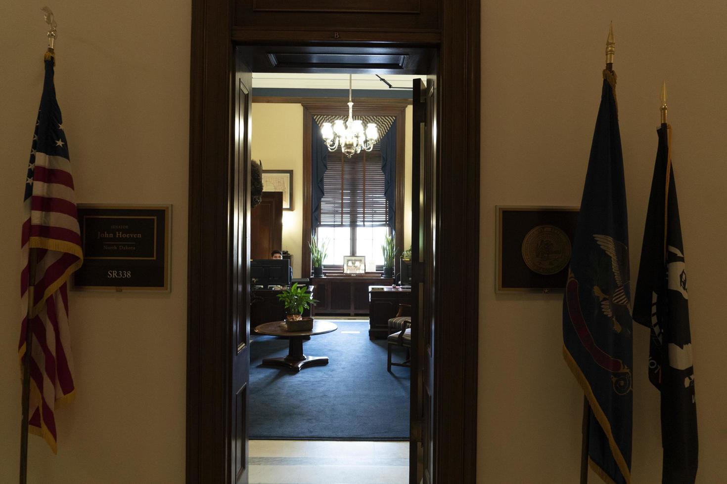 Washington DC, EE.UU. - 29 de abril de 2019 - interior del edificio del Senado de Russel - sala del senador foto