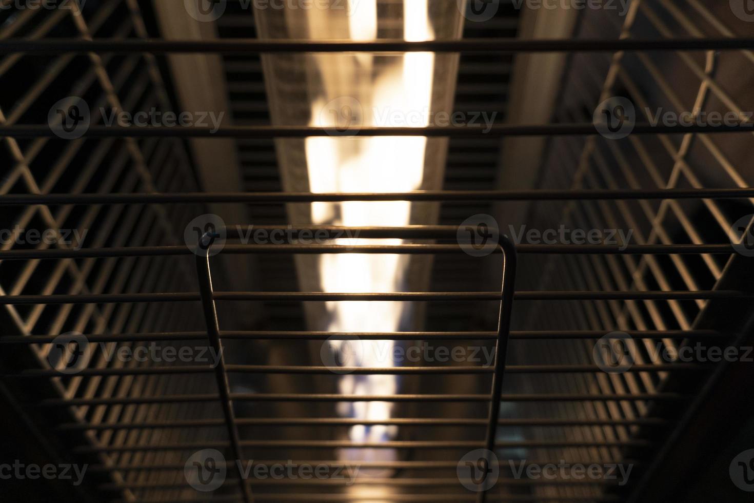 Gas heater flame detail close up photo