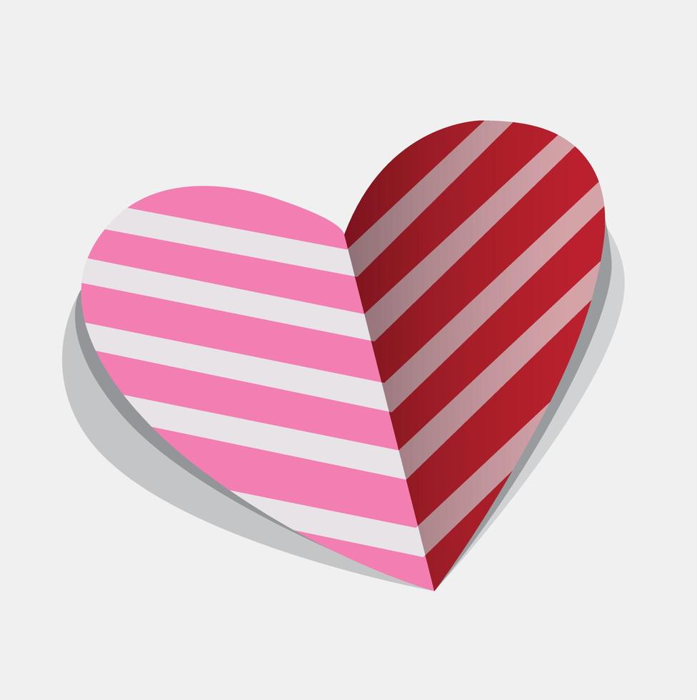 Heart shaped vector illustration.