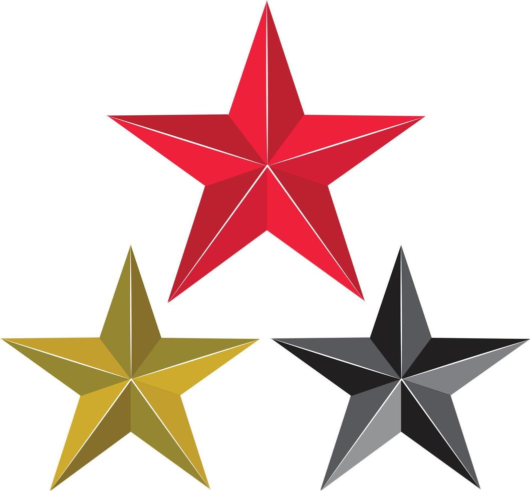 Vector star illustration. Various styles