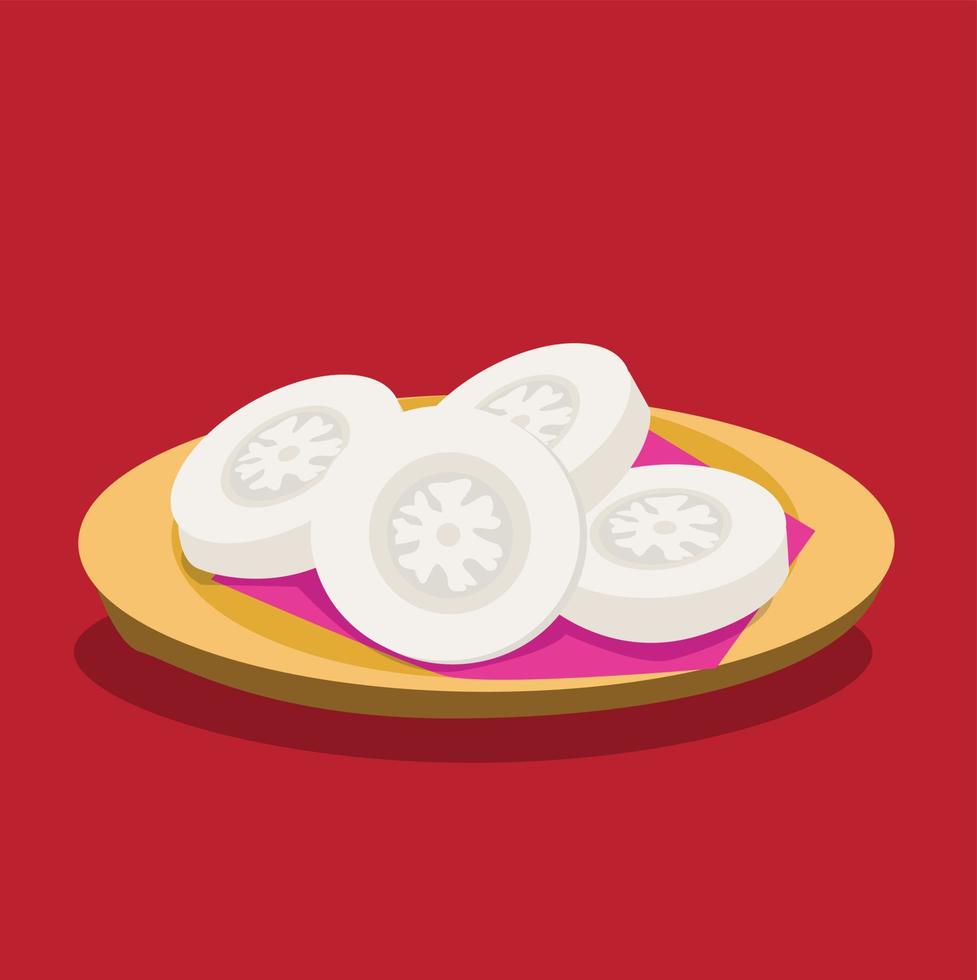 Vector illustration of offerings in the Chinese New Year