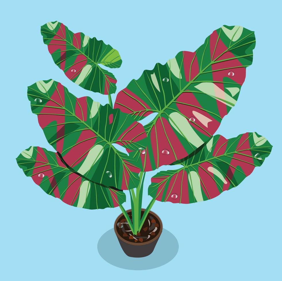 ilustración de imagen de árbol de hoja manchada vector