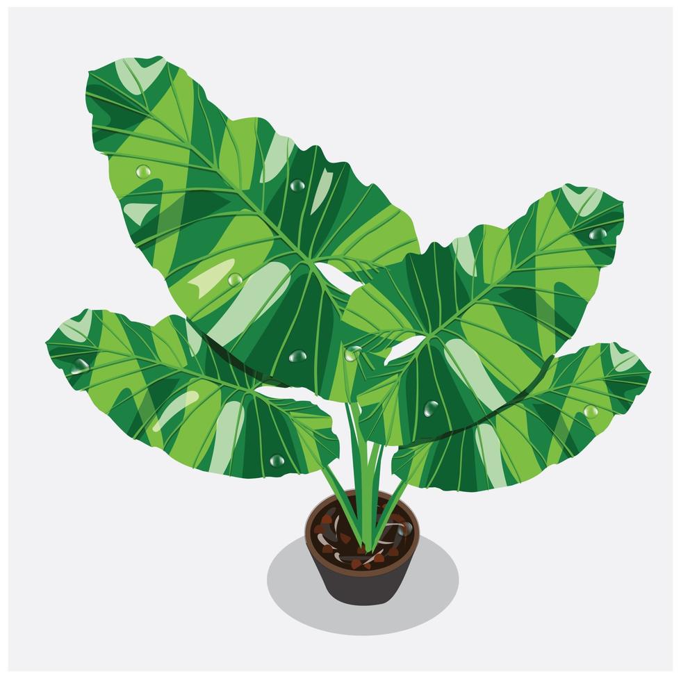 ilustración de imagen de árbol de hoja manchada vector