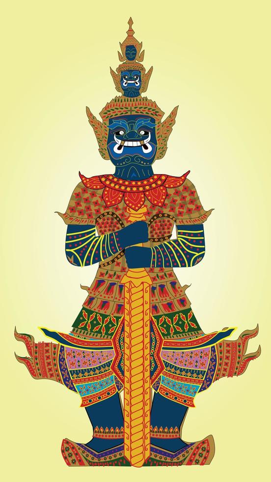 Illustration of giant art of Thailand vector