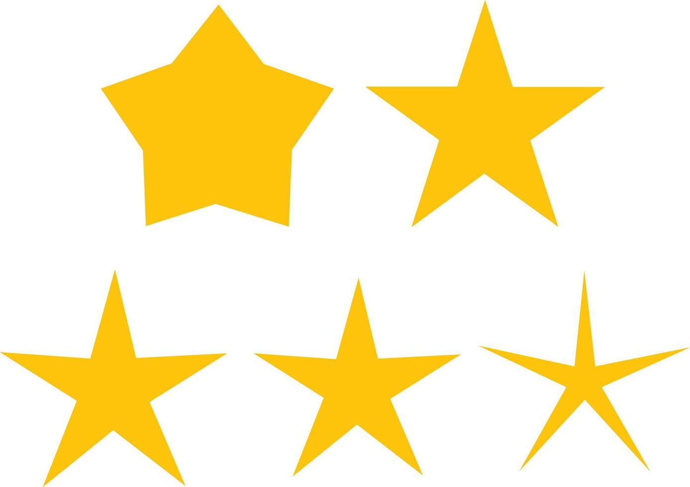 Vector star illustration. Various styles