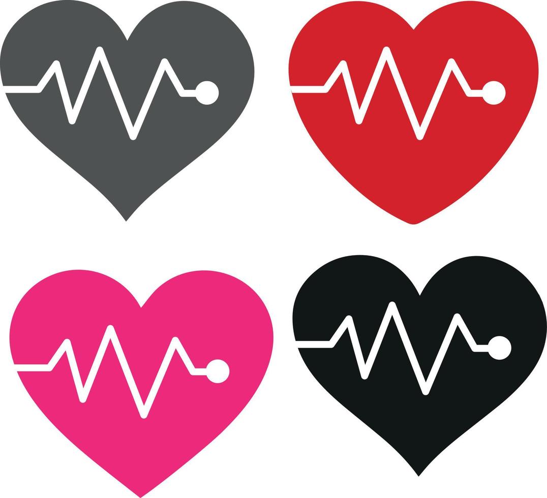 Vector illustration hearts in various styles