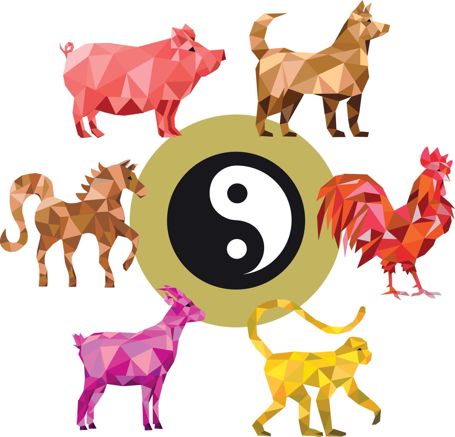 Vector illustration of 12 zodiac animals 17427312 Vector Art at Vecteezy
