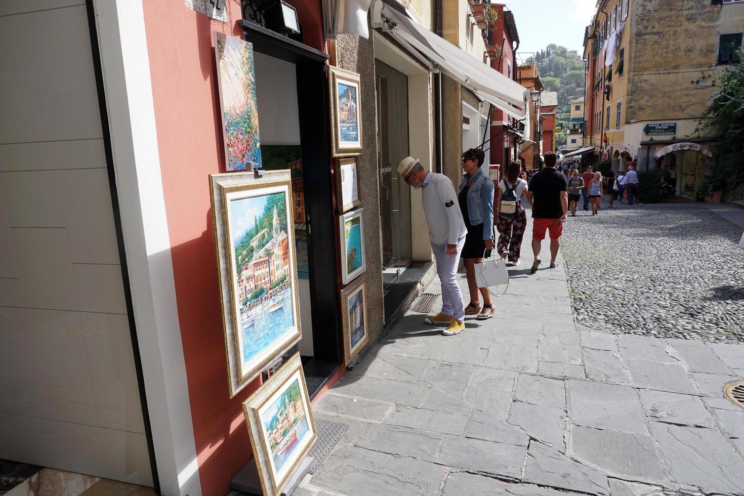 PORTOFINO, ITALY - SEPTEMBER 19 2017 - Vip and tourist in pictoresque village photo