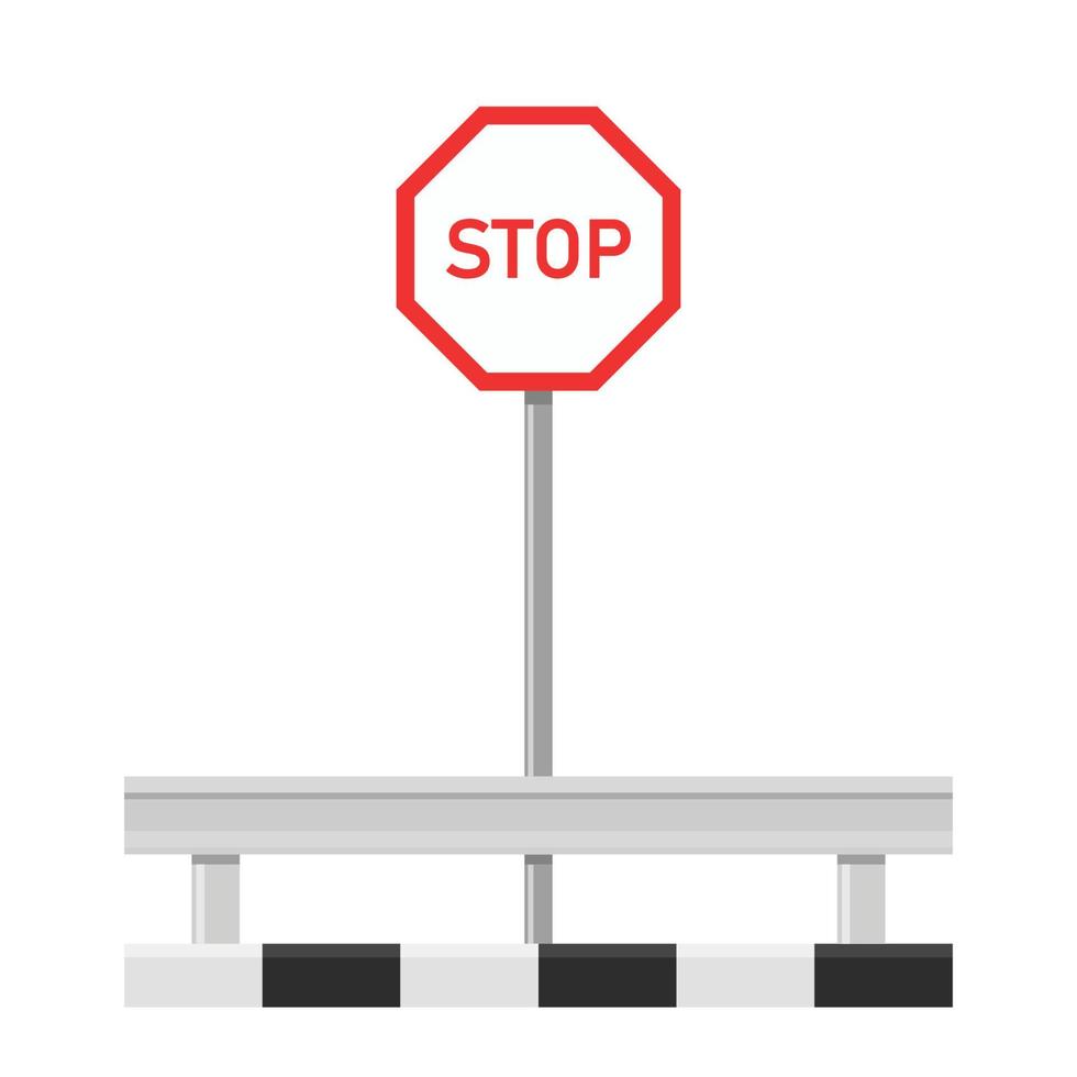 Road vector. free space for text. wallpaper. copy space. stop label. vector