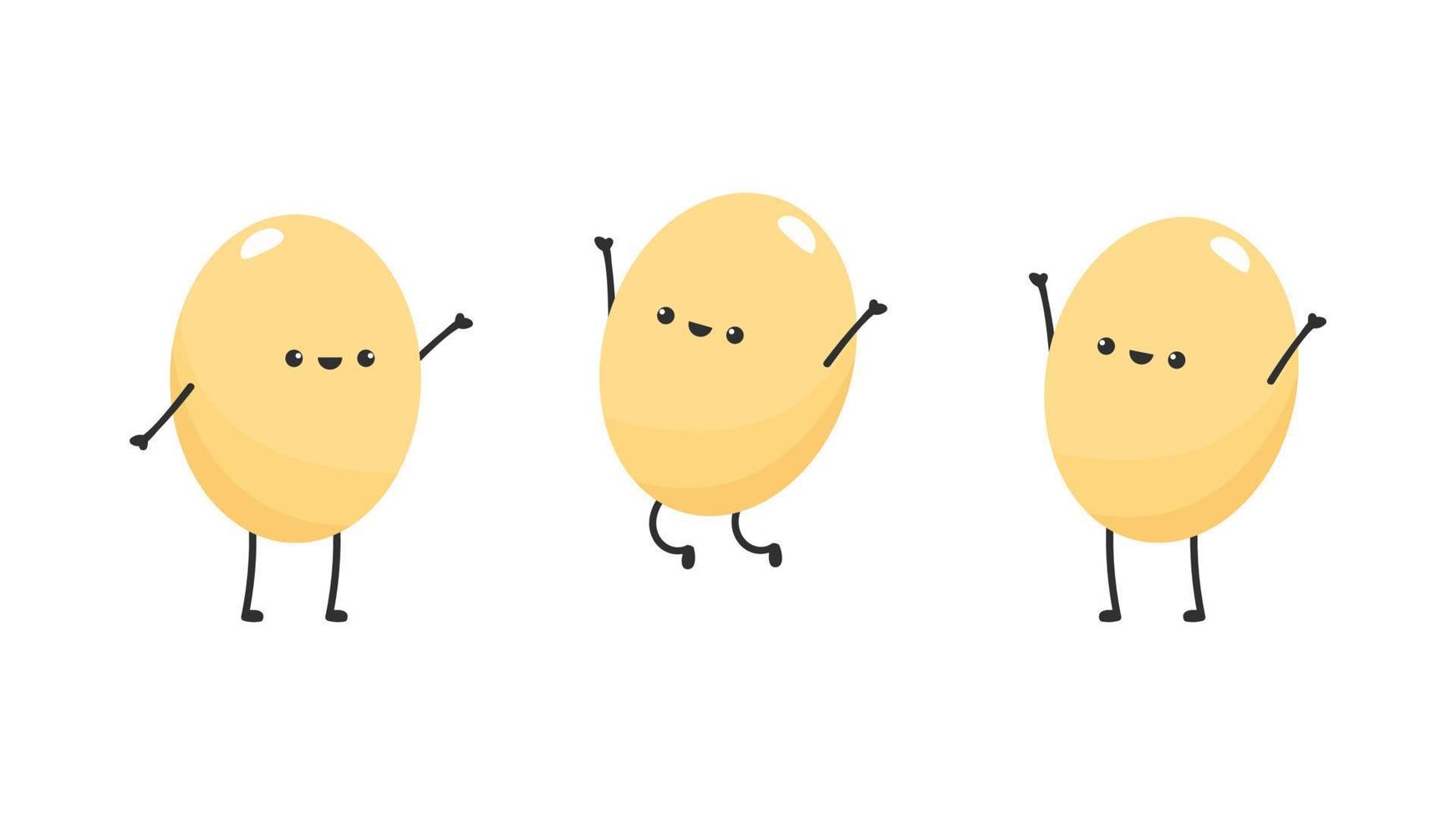 Soybean vector. Soybean character design. vector