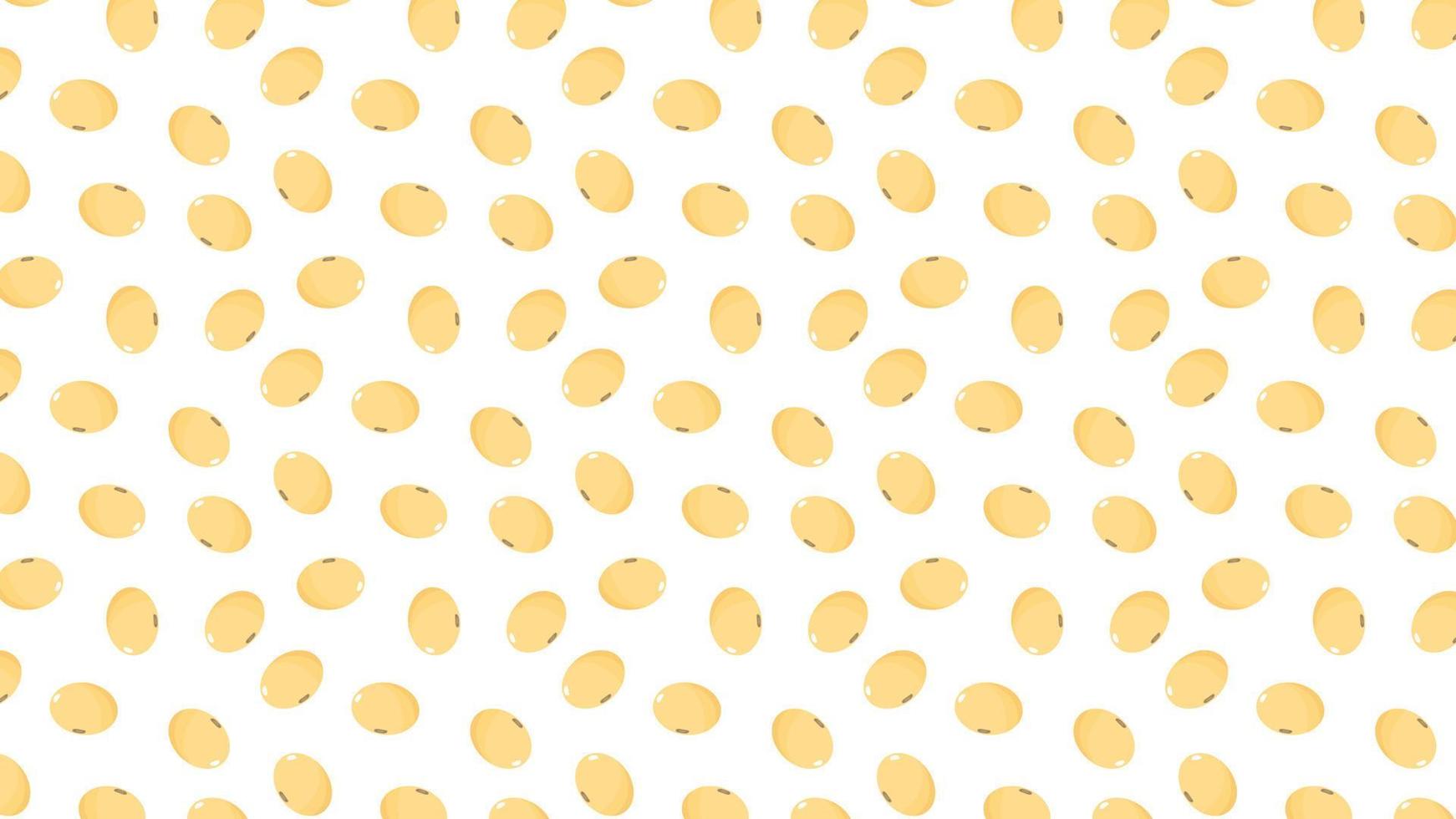 Soybean pattern vector. Soy bean on white background. wallpaper. vector