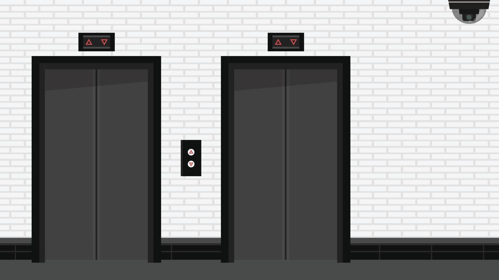 Lift door vector. free space for text. wallpaper. background. closed circuit camera vector. vector