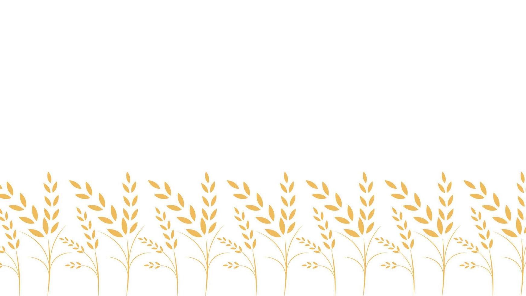 Wheat pattern wallpaper. oat symbol. free space for text. rice sign. Rice pattern wallpaper. vector
