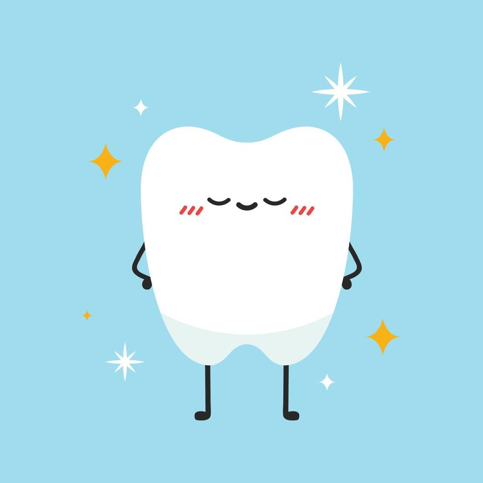 Teeth cartoon vector. character design. vector