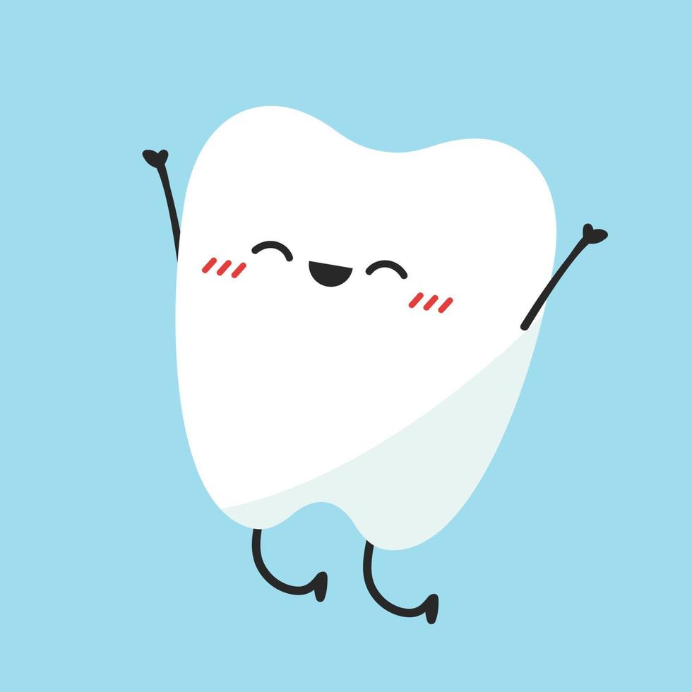 Teeth cartoon vector. character design. vector