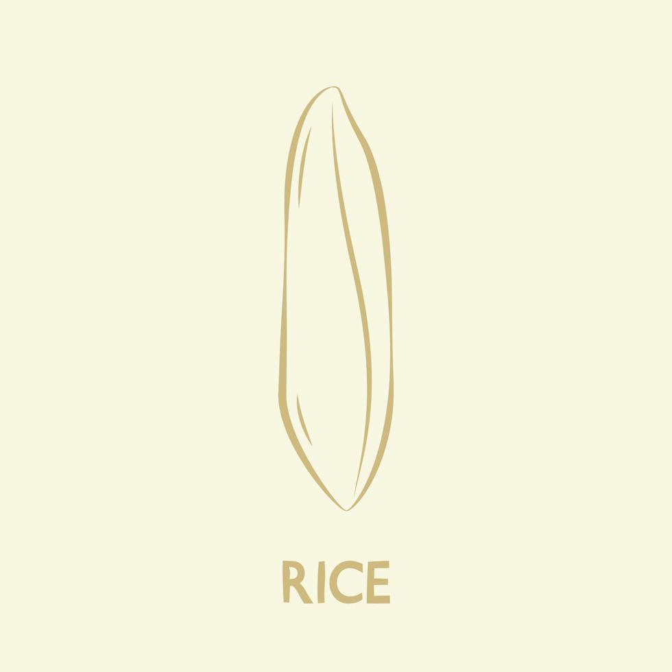 vector de arroz símbolo de arroz diseño de logotipo de arroz.