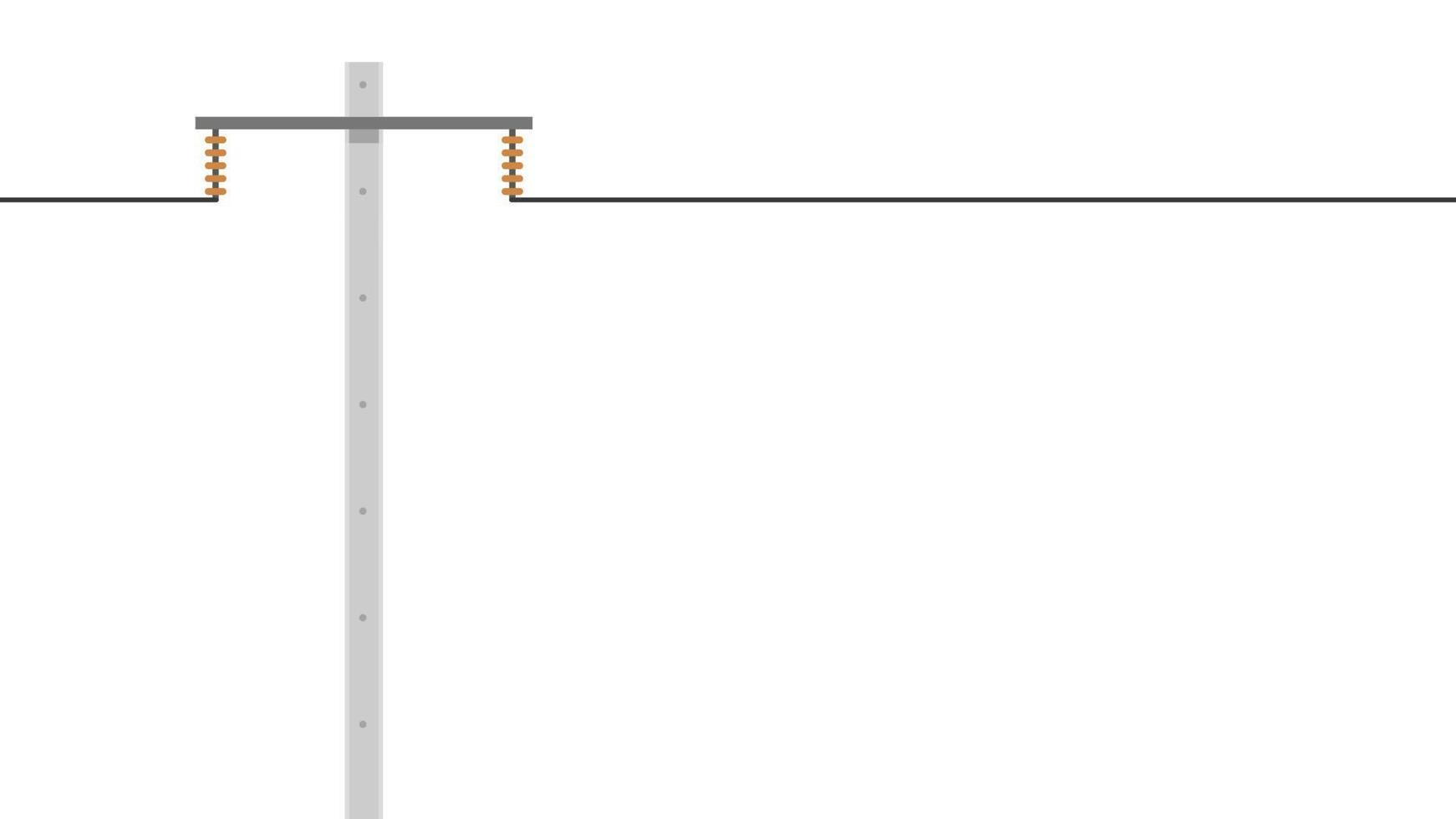 Electric pole vector. electric pole on white background. free space for text. copy space. vector