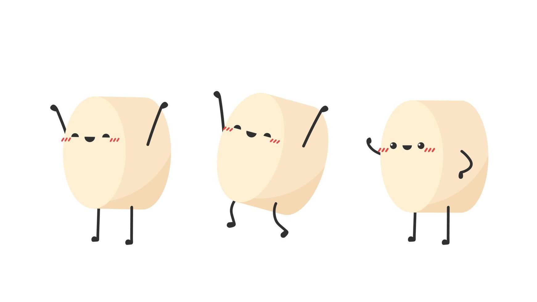 Tofu character design. Tofu vector. free space for text. wallpaper. background. vector