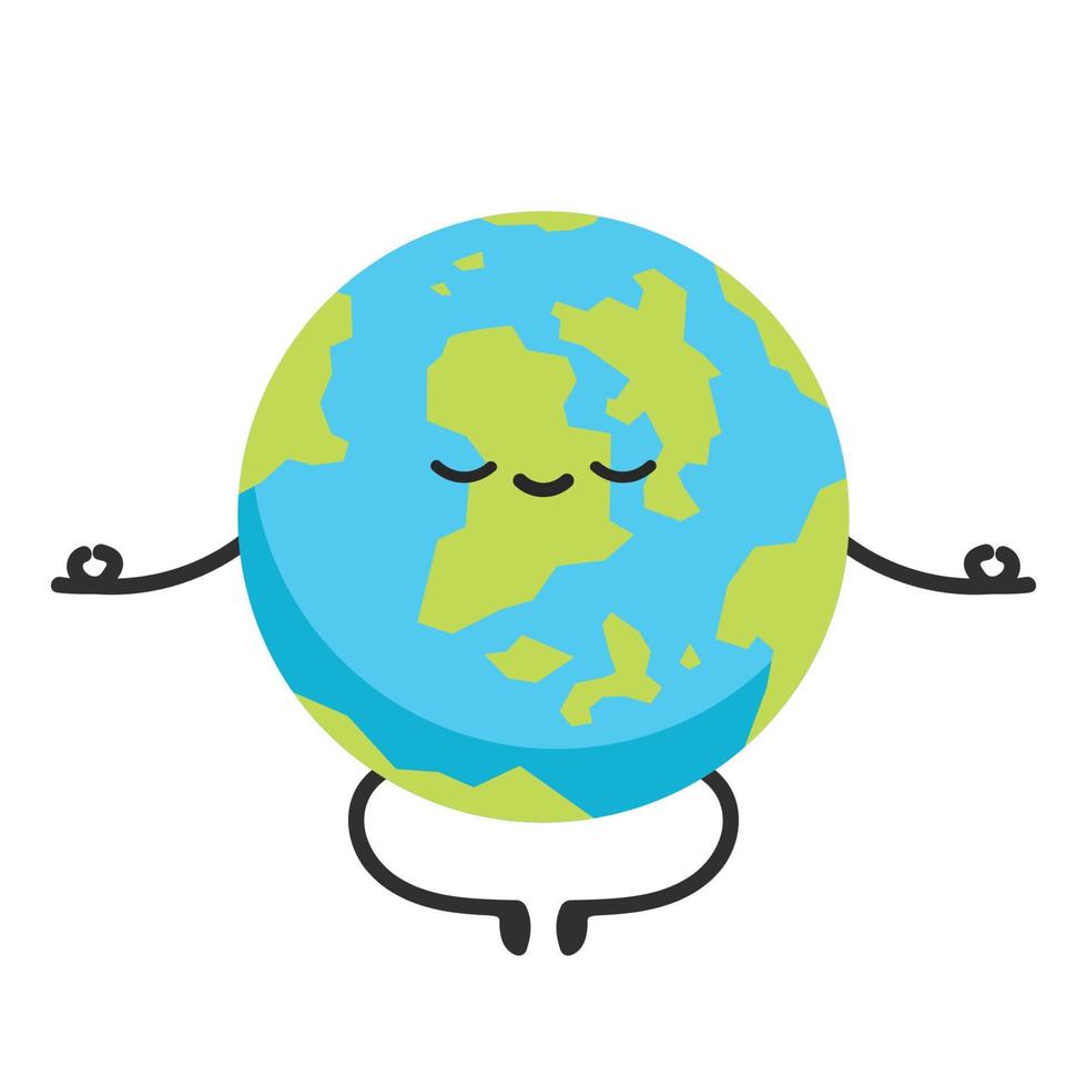 Earth character design. planet vector. Earth day mascot. vector