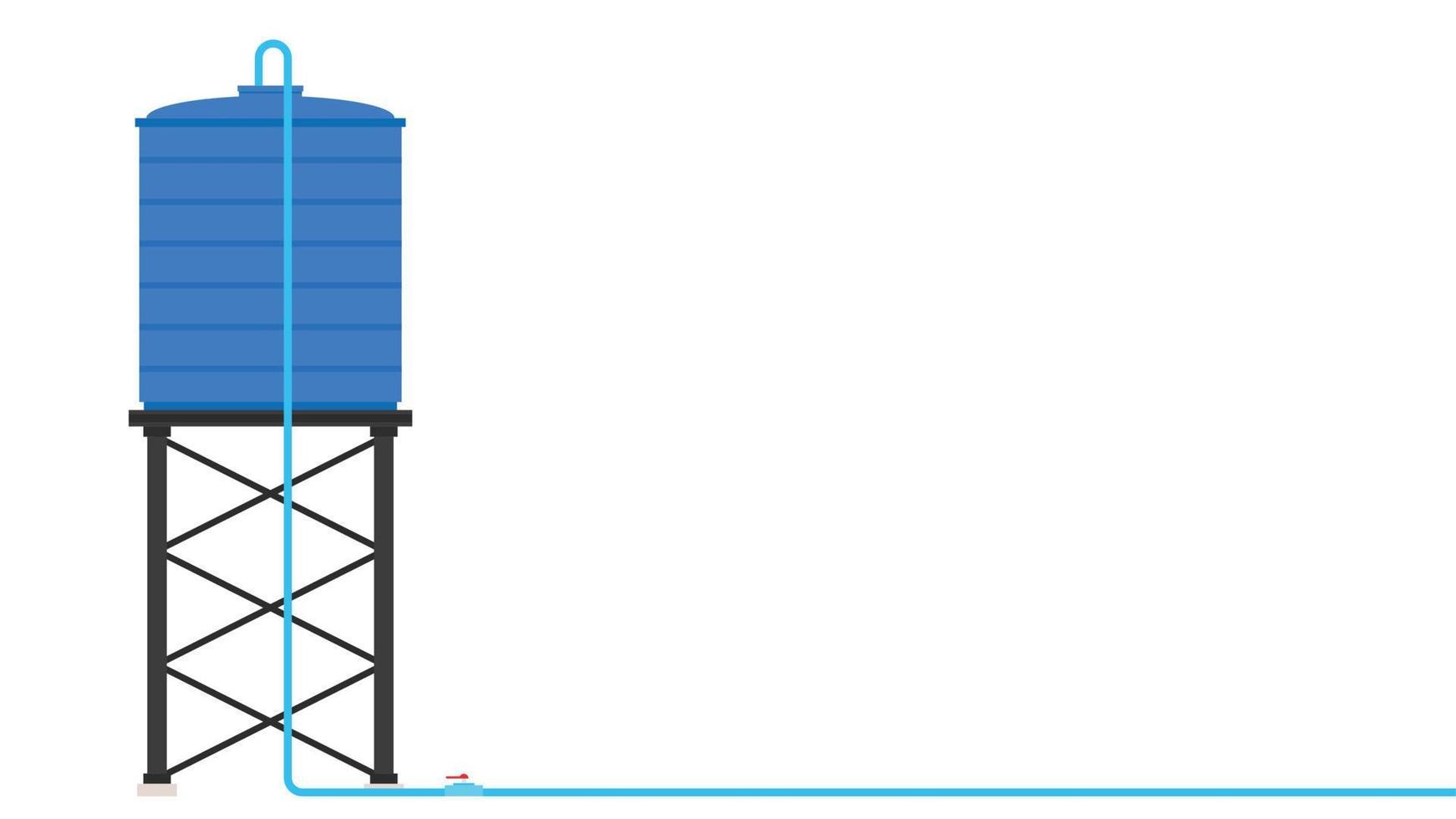 Water tank vector. wallpaper. water tank  on white background. free space for text. copy space. vector