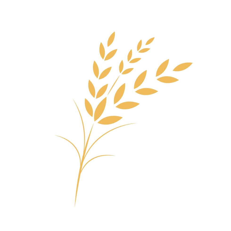 símbolo de arroz vector de símbolo de trigo. fondo de pantalla. diseño de logo.