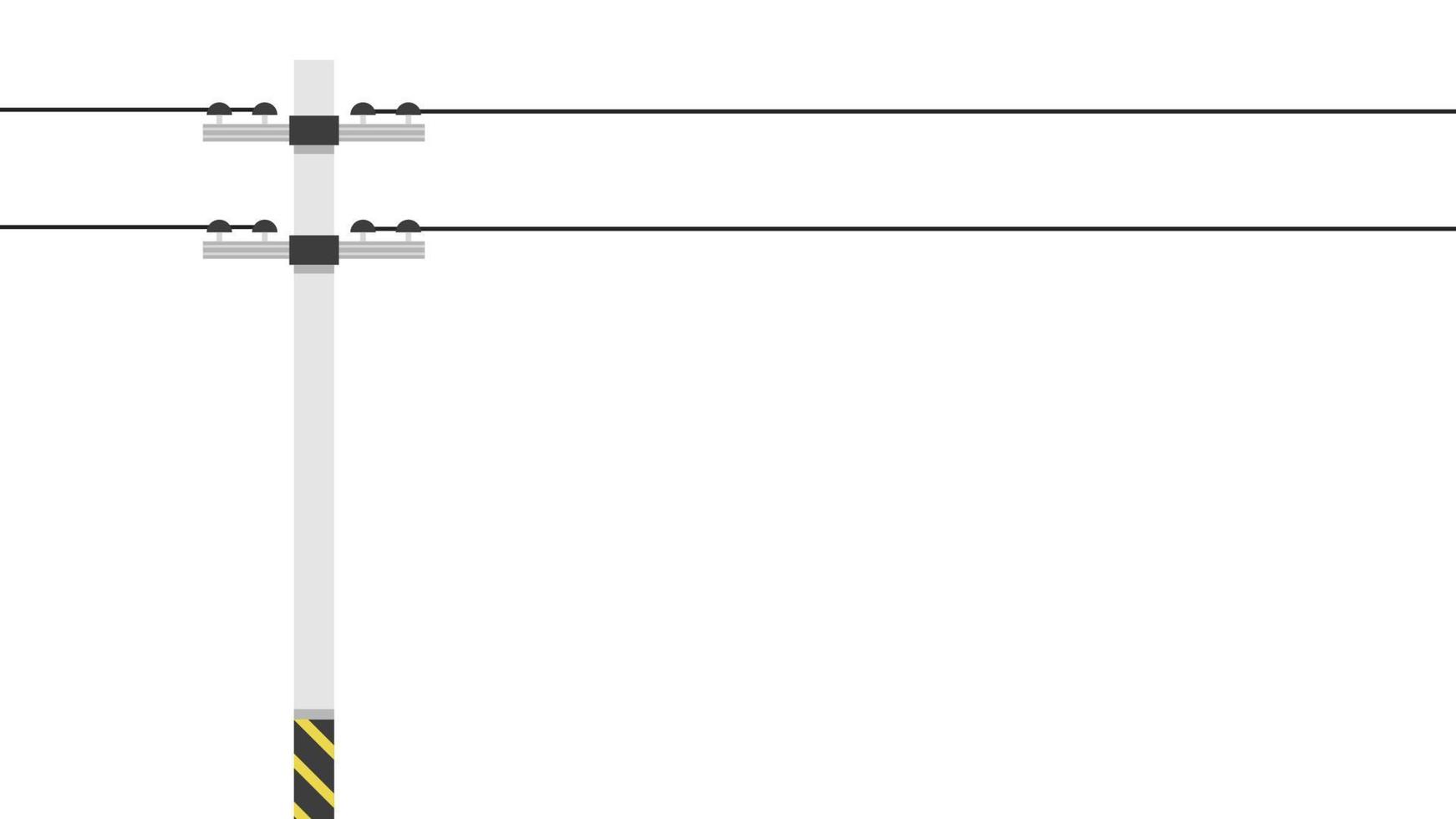 vector de poste eléctrico. poste eléctrico sobre fondo blanco. espacio libre para texto. copie el espacio