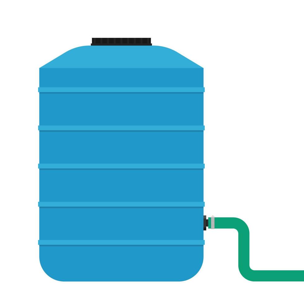 Water tank vector. water tank on white background. tap vector. Hose. vector