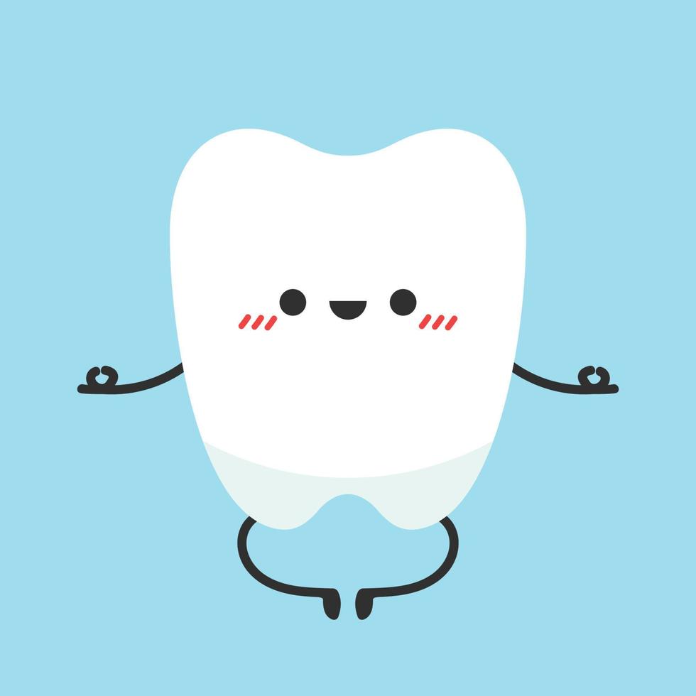 Teeth cartoon vector. character design. vector